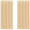 Schlaufen Sand Voile-Vorhänge, Modell Lopina (2 Stück)
