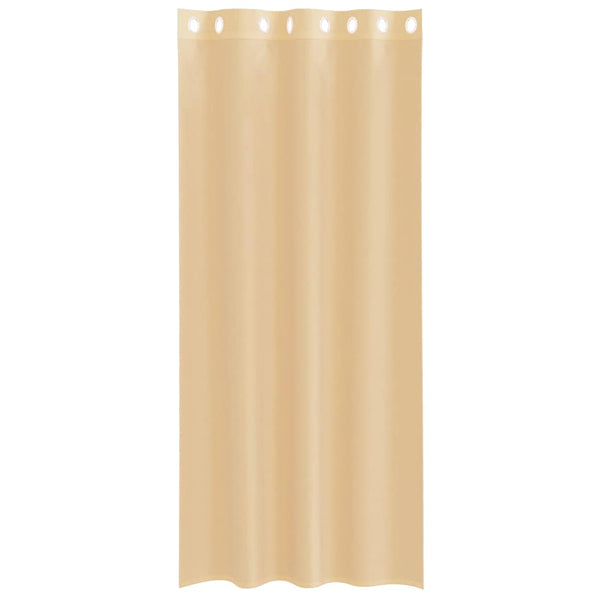 Schlaufen Sand Voile-Vorhänge, Modell Lopina (2 Stück)