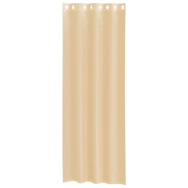 Voile-Ösenschals aus Leinenoptik in Sand (2 Stück)