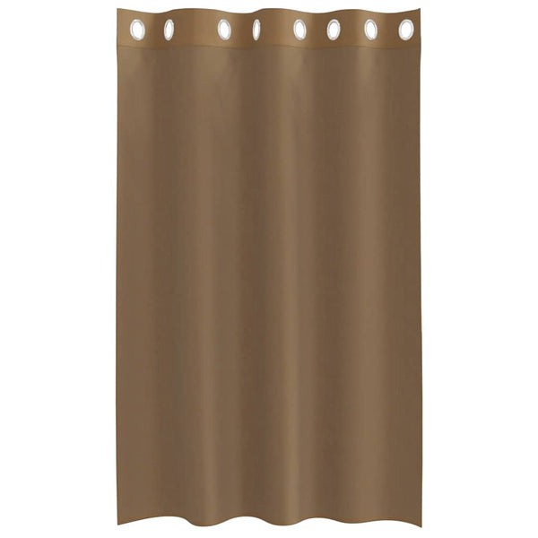 Voile-Gardinen mit Ösen, 2 Stück, hellbraunes Modell Lopina