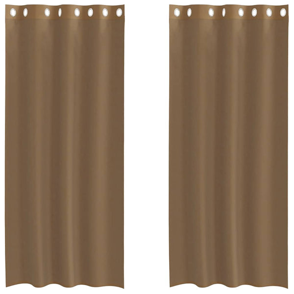 Voile-Schlaufenschals, hellbraun (2 Stück)