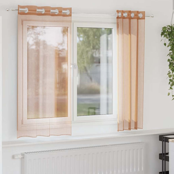 Terracotta Voile-Storen mit Ösen Lopina (2 Stk.)