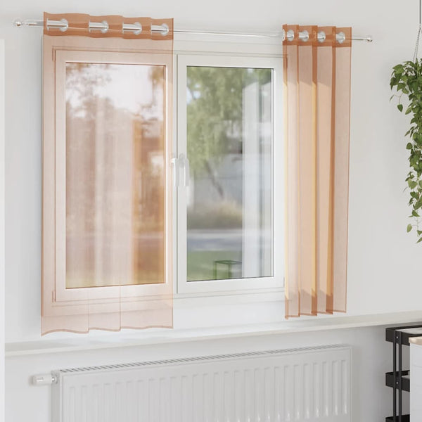Lopina Terrakotta-Voile-Vorhänge mit Ösen (2 Stück)