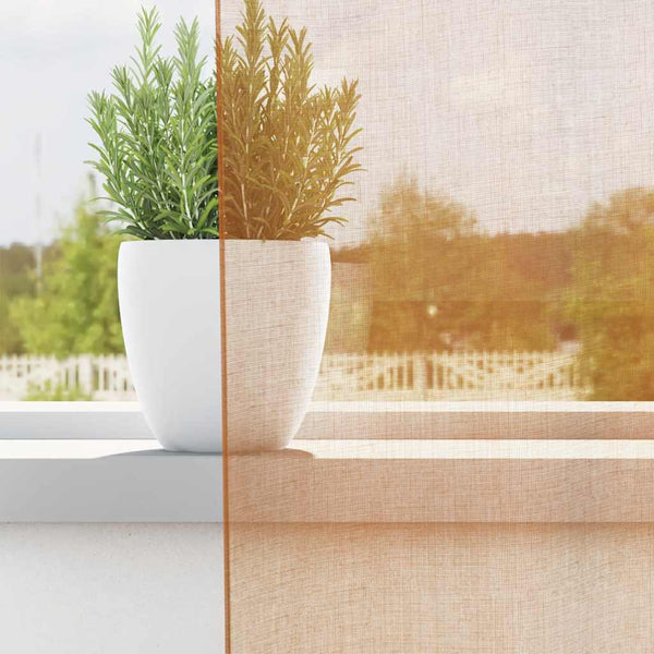 Terrakottafarbene Gardinen Lopina mit Ösen (2 Stück)