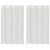 Weiße Voile-Gardinen mit Schlaufen, Modell Lopina (2 Stück)