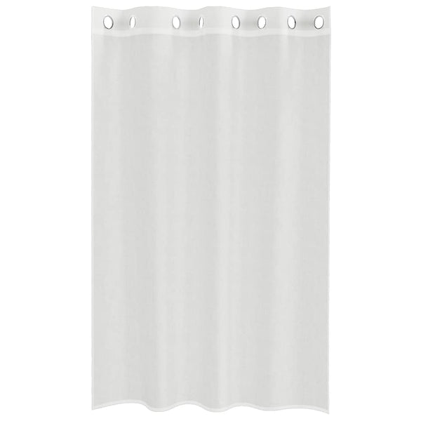 Weiße Voile-Gardinen mit Schlaufen, Modell Lopina (2 Stück)