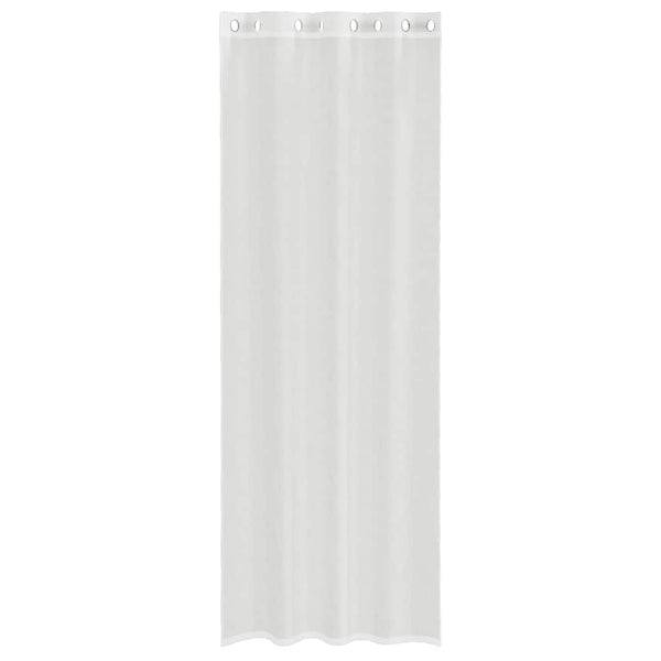 Voile-Raffrollos mit Ösen, weiß (2 Stück)