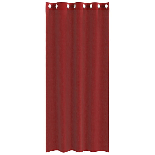 Voile-Gardinen mit Ösen, Modell Lopina, weinrot (2 Stück)
