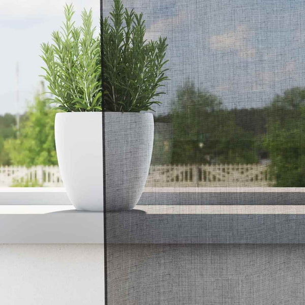 Lopina schwarze Voile-Vorhänge mit Stangentaschen (2 Stk.)