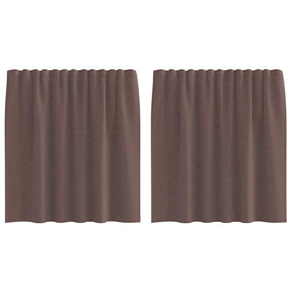 Lopina Voile-Store mit Stangendurchzug in Braun (2 Stück)