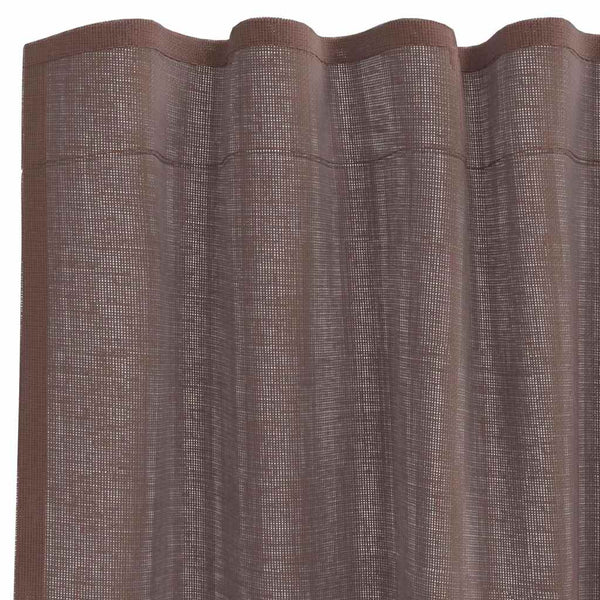 Lopina Voile-Store mit Stangendurchzug in Braun (2 Stück)