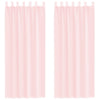 Rosa Voile-Vorhänge mit Stangendurchzug Lopina (2 Stück)