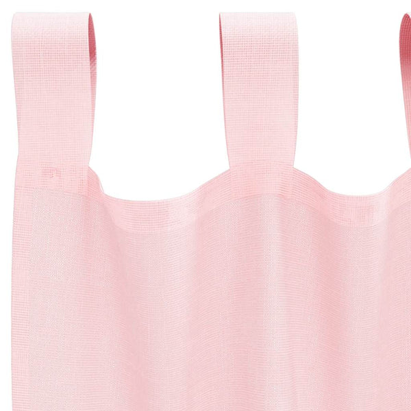 Rosa Voile-Vorhänge mit Stangendurchzug Lopina (2 Stück)