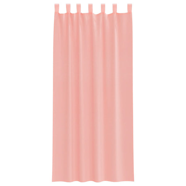 Rosa Voile-Vorhänge mit Stangendurchzug Lopina (2 Stück)