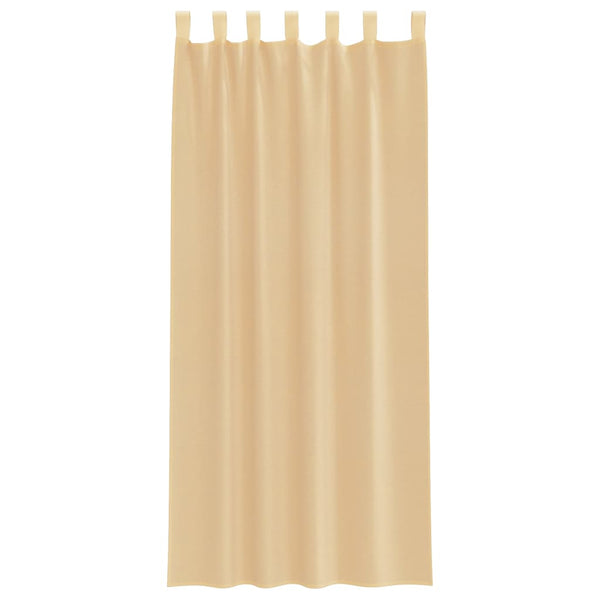 Tangotaschen-Voile-Vorhänge Lopina (2 Stück Sand)