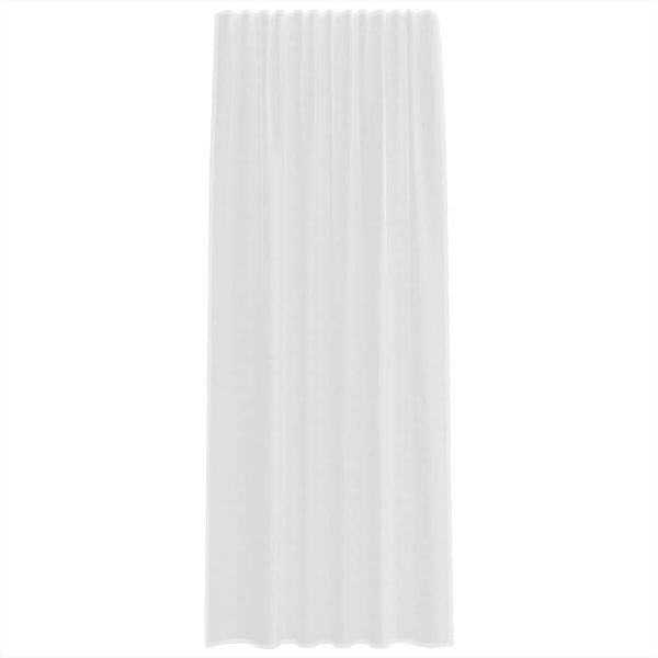 Weiße Voile-Vorhänge mit Stangendurchzug Lopina (2 Stück)