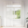Weiße Voile-Vorhänge mit Stangendurchzug Lopina (2 Stück)