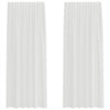 Voile-Vorhänge, weiß, mit Stangendurchzug, Modell Lopina (2 Stück)