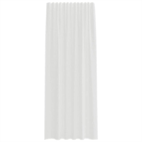 Voile-Vorhänge, weiß, mit Stangendurchzug, Modell Lopina (2 Stück)