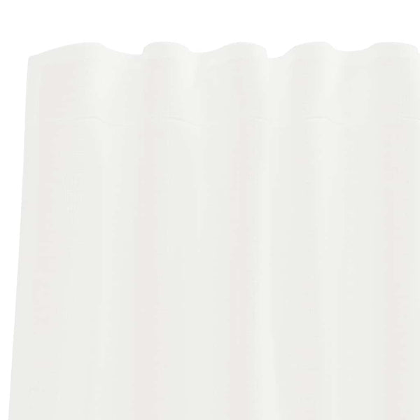 Voile-Vorhänge, weiß, mit Stangendurchzug, Modell Lopina (2 Stück)