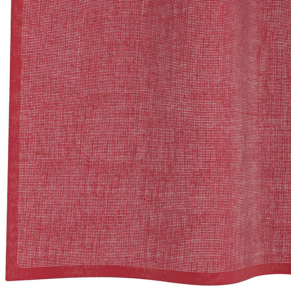 Voile-Gardinenstangen mit Stangentaschen, weinrotes Modell Lopina (2 Stück)