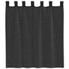 Schwarzer Lopina-Voile-Vorhang mit Schlaufen (2 Stück)