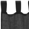 Schwarzer Lopina-Voile-Vorhang mit Schlaufen (2 Stück)