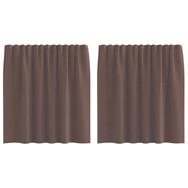 Schlaufenvorhänge Lopina, braun (2er-Set)