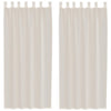 Voile-Vorhänge Creme mit Schlaufen Lopina (2 Stück)