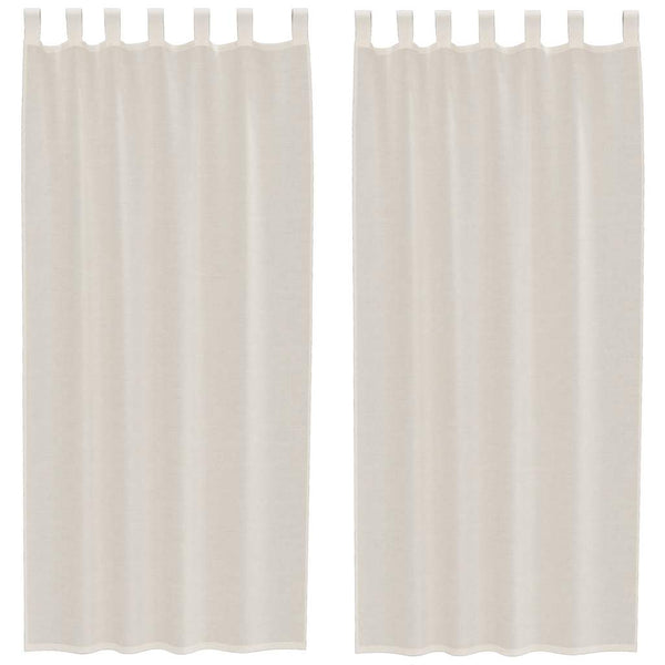 Voile-Vorhänge Creme mit Schlaufen Lopina (2 Stück)