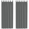 Dunkelgrauer Voile-Schal mit Schlaufenband Lopina 140x260cm (2 Stück)