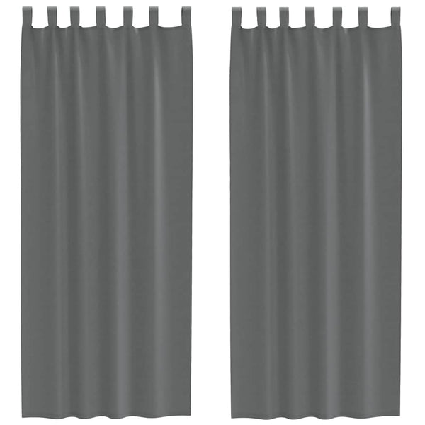 Dunkelgrauer Voile-Schal mit Schlaufenband Lopina 140x260cm (2 Stück)