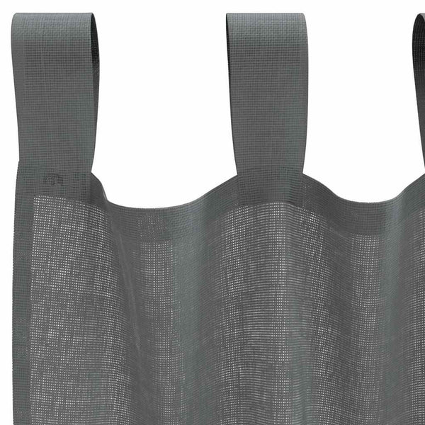 Dunkelgrauer Voile-Schal mit Schlaufenband Lopina 140x260cm (2 Stück)