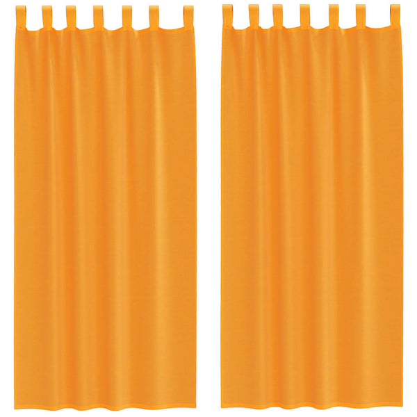 Orange Voile-Gardine mit Schlaufen Lopina 140x245cm (2 Stück)