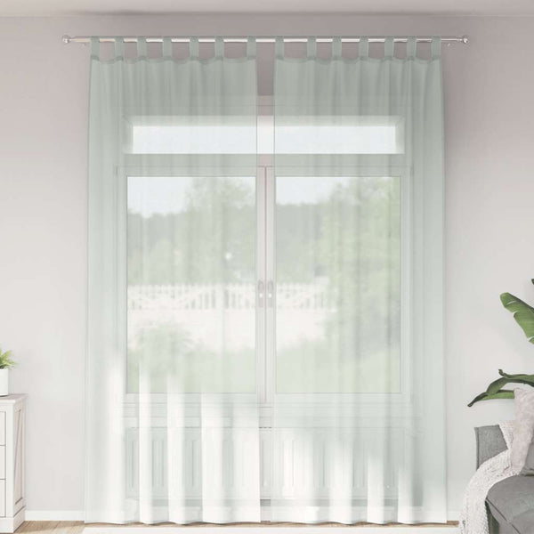 Vaaleanharmaa voileeverhot lenkeillä Lopina 140x260cm (2 kpl)