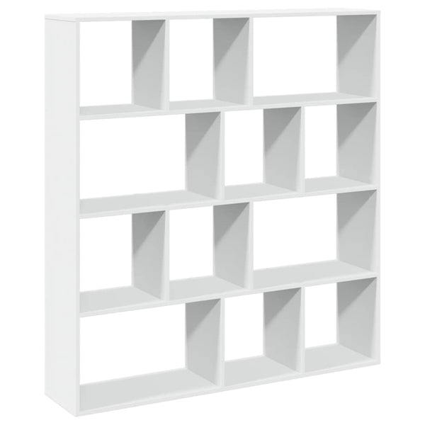 Weißes Bücherregal Norhan 132x29x141,5cm (Spanplatte)