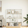 Weißes Bücherregal Norhan 132x29x141,5cm (Spanplatte)
