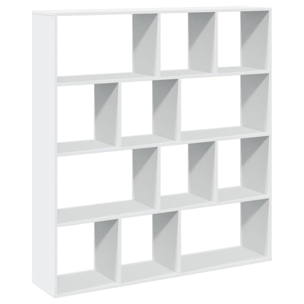 Weißes Bücherregal Norhan 132x29x141,5cm (Spanplatte)
