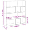 Weißes Bücherregal Norhan 132x29x141,5cm (Spanplatte)