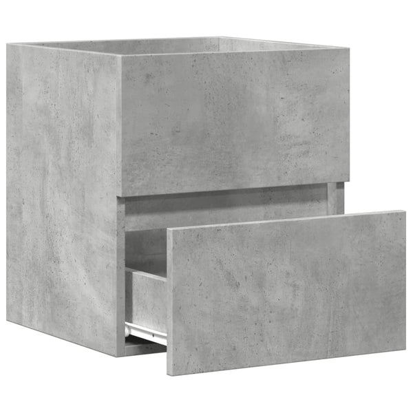 Waschtischunterschrank Portaru 100x38,5x45cm betongrau (Holz)