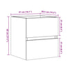 Waschtischunterschrank Portaru 100x38,5x45cm betongrau (Holz)