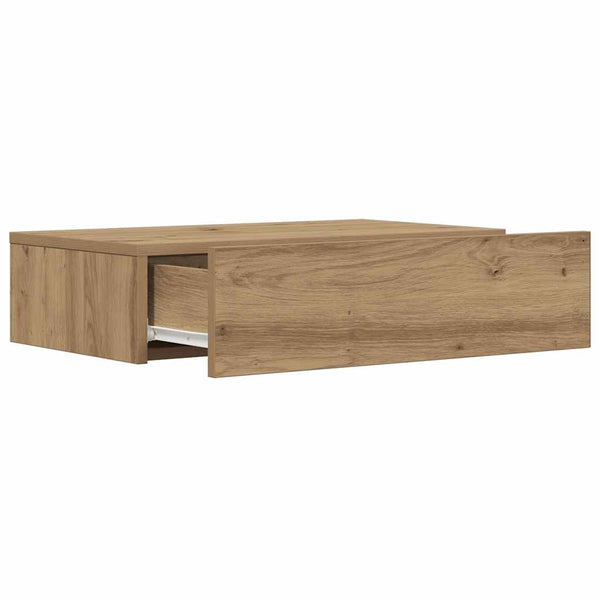Handwerklicher Eichen-TV-Schrank mit LED-Beleuchtung Costachita 60x35x15,5cm