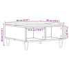 Couchtisch aus Altholz von Afini 60x60x30cm (Holz)
