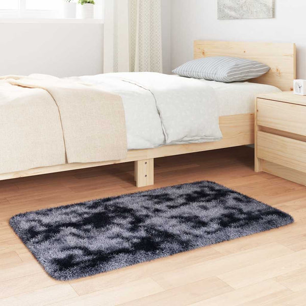 Dunkelgrauer Hochflorteppich Sidiea 60x100cm (Polyester)