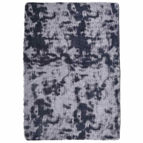 Dunkelgrauer Hochflorteppich Sidiea 120x170cm (Polyester)