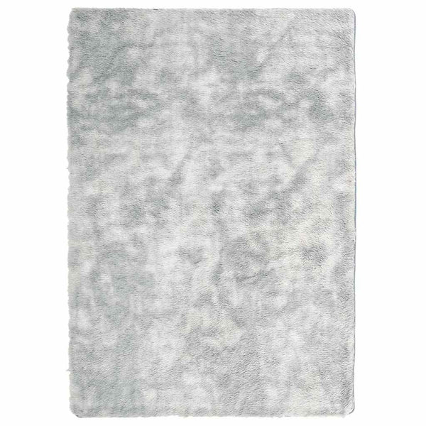 Hopeanharmaa pörrömatto korkeanukkainen Sidiea 240x340cm (polyesteri)