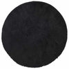Sidiea schwarzer Hochflorteppich 120x120cm (hochfloriger Polyester)