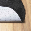 Sidiea schwarzer Hochflorteppich 120x120cm (hochfloriger Polyester)