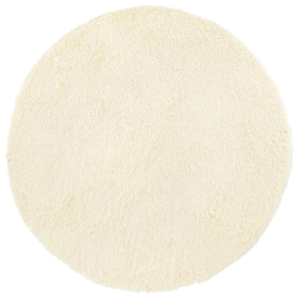 Sidiea Hochflor Teppich Creme Zottelig 200x200cm (Polyester)