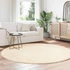 Sidiea Hochflor Teppich Creme Zottelig 200x200cm (Polyester)